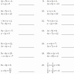 Solving systems by substitution worksheet answers